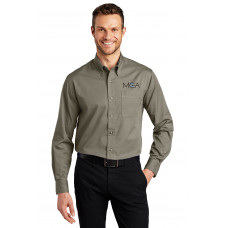 Men's Long Sleeve 100% Cotton Twill Shirt