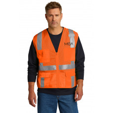 CornerStone ® ANSI 107 Class 2 Mesh Six-Pocket Zippered Vest
