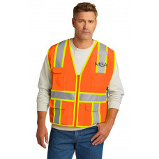 CornerStone ® ANSI 107 Class 2 Surveyor Zippered Two-Tone Vest. 